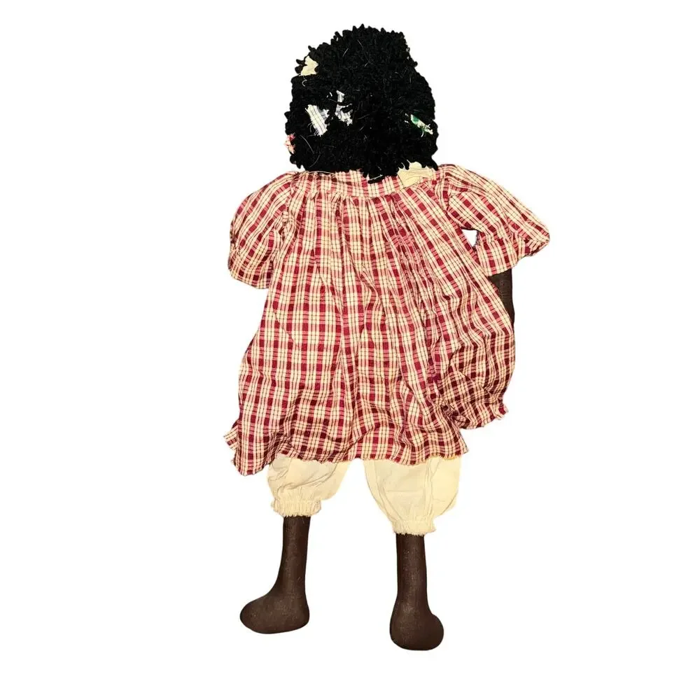 Vtg Primitive Folk Art Cloth Dolls Hand Made Americana Man Fisherman Woman Baby